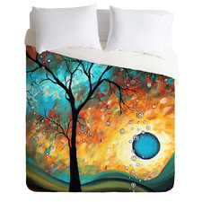 Madart Inc. Aqua Burn Duvet Cover | DENY Designs Home Accessories