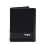 TUMI Alpha Leather &amp; Nylon Bifold Card Case Wallet, Main, color, Black