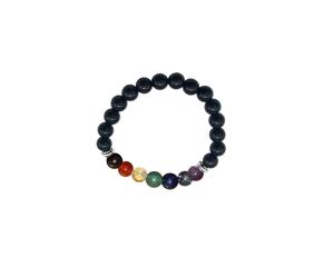 black onyx 7 chakras bracel...