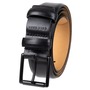 COLE HAAN Leather Belt, Main, color, BLACK/ BLACK