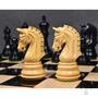 3.8" Imperial Staunton Luxury Chess Pieces Only set - Weighted Ebony Wood