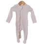 Organic Waffle Ruffle Zip Footie