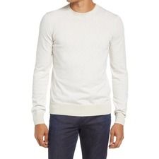 BOSS Komibo Men's Cotton Sweater, Main, color, LIGHT BEIGE