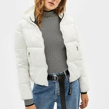 Wholesale Icy White Quilted Jacket