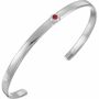 Sterling Silver Ruby Cuff 6" Bracelet