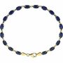 14k Yellow Lab-Grown Blue Sapphire 7.25" Bracelet