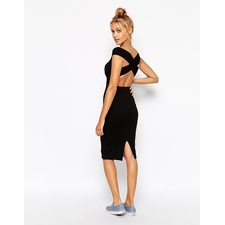 Image 1 of American Apparel Cross Back Bodycon Dress