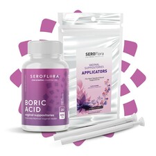 SEROFlora Advantage - Boric Acid Vaginal Suppositories (28ct) and Applicators (7ct)
