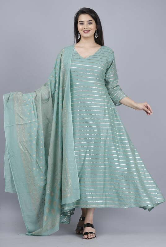 Women's Striped Chanderi Si...
