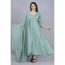 Women's Striped Chanderi Silk kurti