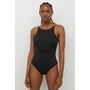 High Leg Swimsuit - Black - Ladies 