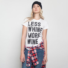 Less Whine More Wine T-Shirt (White) – NYLON SHOP