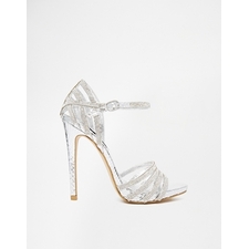 Image 1 of Steve Madden Cagged Rhinestone Strappy Barely There Sandals