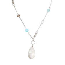 Loft - LOFT Jewelry - Long Blue Bead and Pendant Necklace