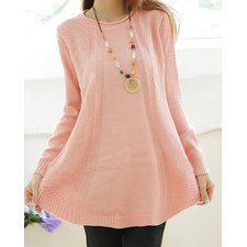 Casual Round Neck Long Sleeve Solid Color Loose-Fitting Sweater For Women