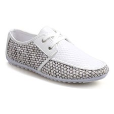 Trendy Men's Casual Shoes With Weaving and Splice Design