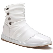 Trendy Men's Boots With Rivets and Splicing Design