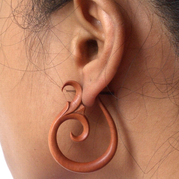Organic Wood Earrings Best All Earring Photos Kamilmaciol Com Fake Gauge Wood Earrings Image Of Earring