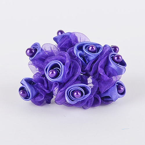 Purple - Satin Rose Buds - ...
