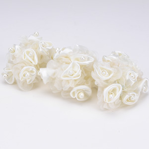Ivory - Satin Rose Buds - O...