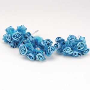 Turquoise - Satin Rose Buds...