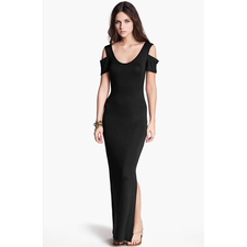 Hidden Heart Cutout Shoulder Maxi Dress (Juniors) (Online Exclusive) | Nordstrom