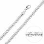Sterling Silver 4.6mm Anchor Chain Necklace Diamond Cut