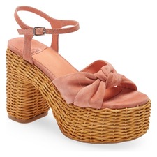 JEFFREY CAMPBELL Tea Party Platform Sandal, Main, color, BRIGHT BLUSH SUEDE