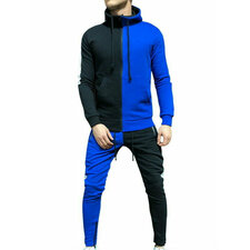 Wholesale Royal Blue and Black Tracksuit