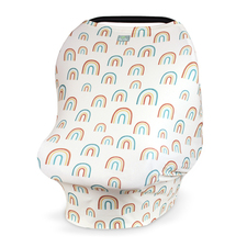 Mom Boss 4-IN-1 Multi-Use Nursing Cover and Scarf, Neutral Rainbow