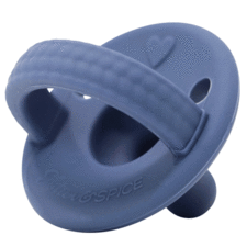 Silicone Heart Pacifier, Midnight Blue