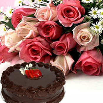 Send Bunch of 12 Pink Roses...