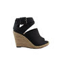 The Gins Espadrille Wedge in Black