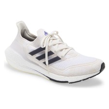 UltraBoost 21 Primeblue Running Shoe, Main, color, NON-DYED/ BLACK/ NIGHT FLASH