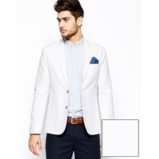 Image 1 of ASOS Slim Fit Blazer In Washed Cotton