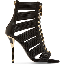 Balmain Black Hopi Stiletto Sandals