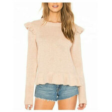 Wholesale Fashionable Beige Women’s Sweater Manufacturer