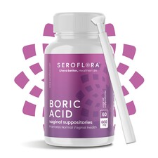 SEROFlora Boric Acid Vaginal Suppositories (60ct)