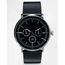 ASOS Watch With Metal Face and Black Strap