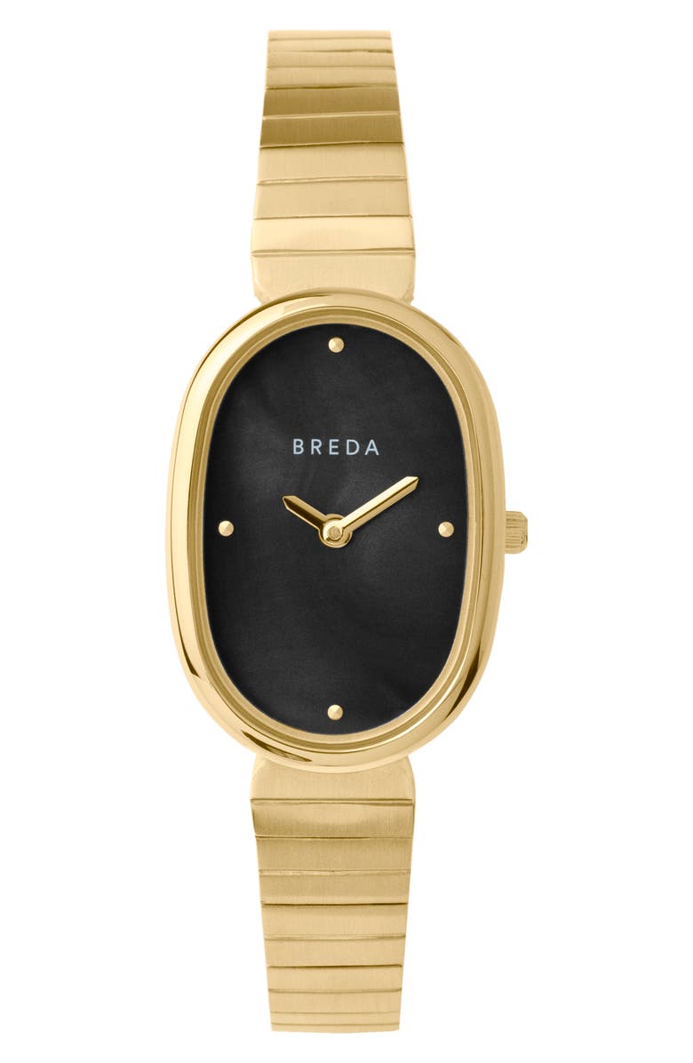 BREDA Jane Bracelet Watch, 23mm, Main, color, GOLD/ GOLD/ MIDNIGHT