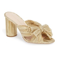 LOEFFLER RANDALL Penny Knotted Lamé Sandal, Main, color, GOLD