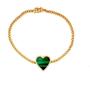 Malachite Heart Diamond Gol...