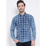 Light Indigo Check Collar Shirt
