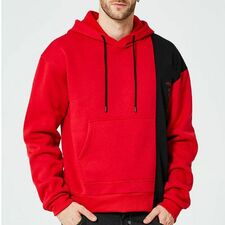 Bright Black &amp; Red Windcheater Hoodie Manufacturer