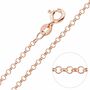 9ct Rose Gold plated 2mm Belcher Rolo Chain Necklace