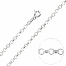 Sterling Silver 2mm Belcher Rolo Chain Necklace