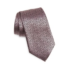 ERMENEGILDO ZEGNA Rasi Patterned Silk Tie, Main, color, FANCY PINK