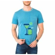 indiana blue and black print tshirt wholesale