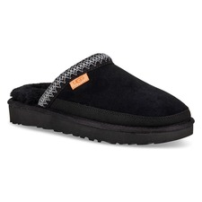 UGG® Tasman Genuine Shearling Slipper, Main, color, BLACK