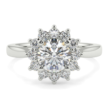 Round Halo Diamond Engagement Ring
